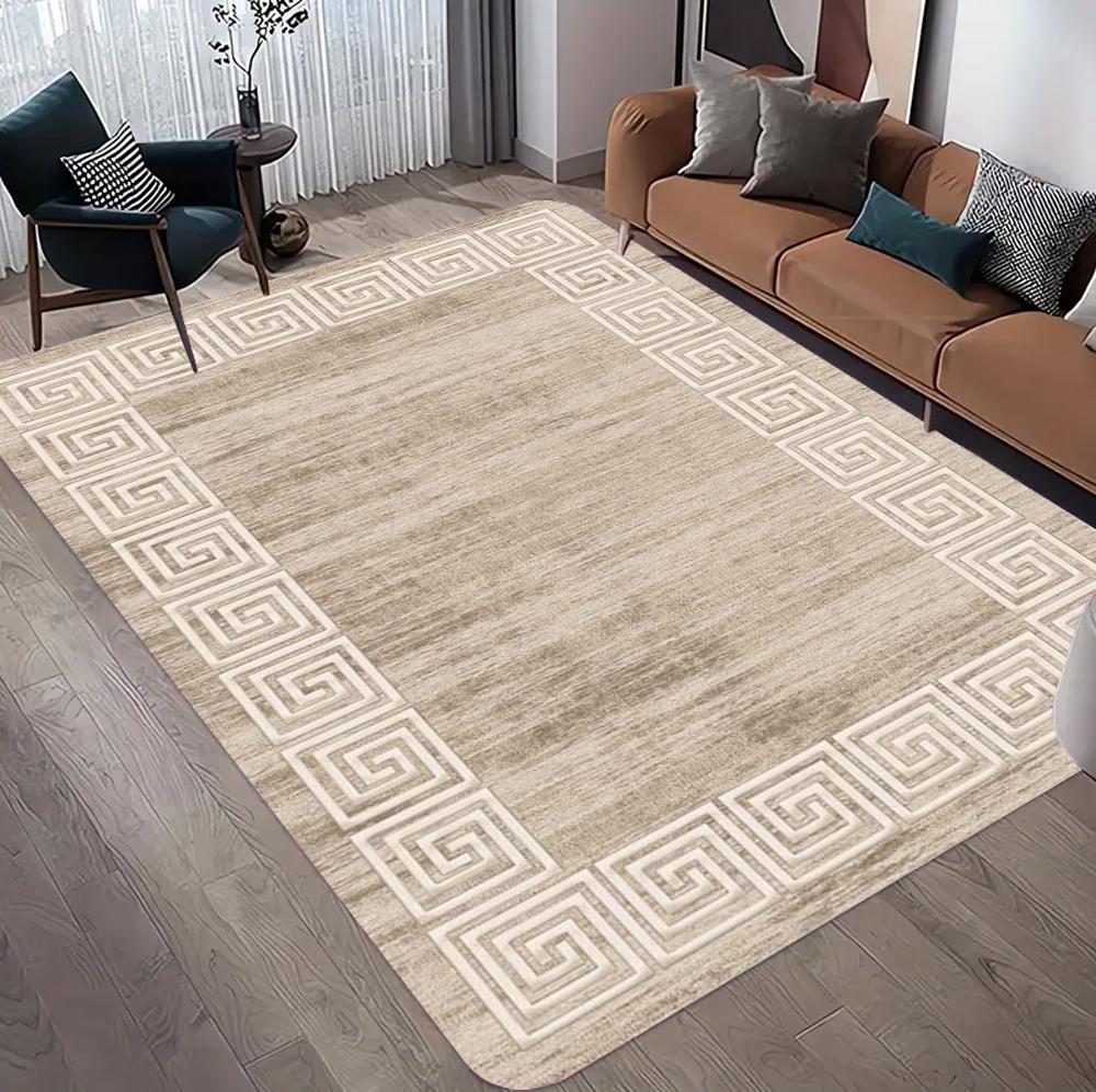 Light Luxury Rugs for Bedroom Anti-slip Bedside Rug Large Area Living Room Decoration Soft Carpet Washable Cloakroom Mat Blue