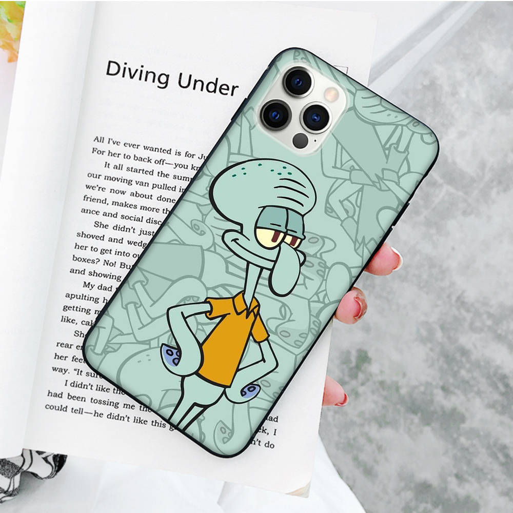 Черный мягкий чехол JS45 SpongeBob Friend для OPPO Reno 8 6 5 4 Pro Plus Find X3 A17 A3 A31 A38 A40 A53 A54 A55 A74 A76 A78 A77 A80 A94 A95 A96 Lite