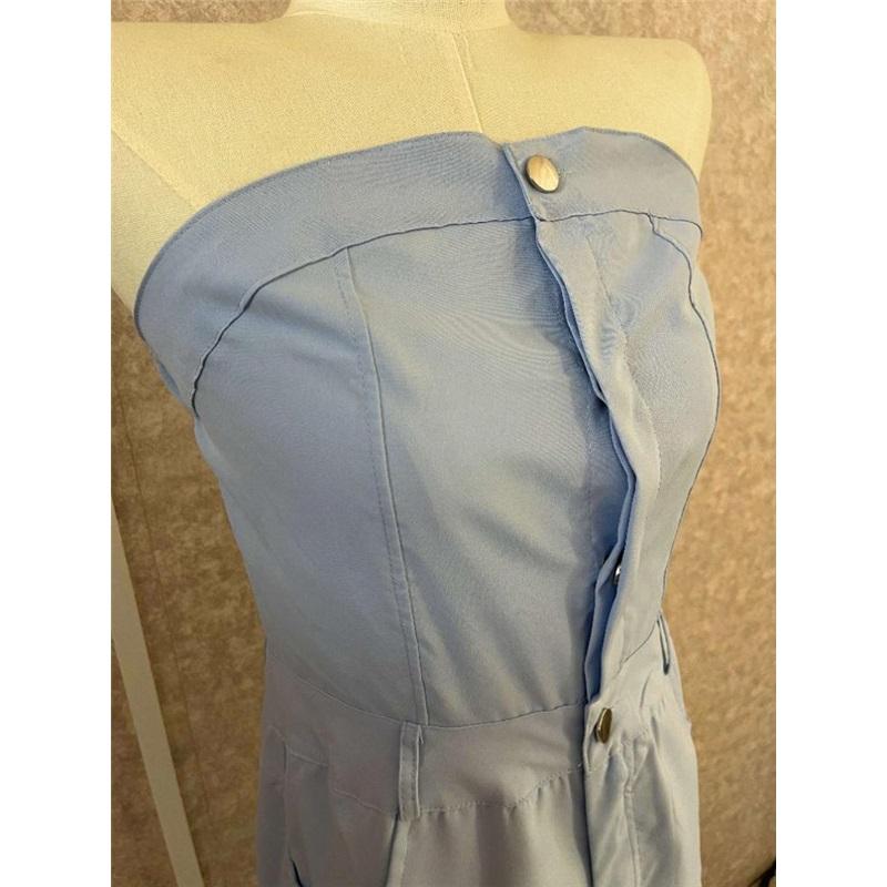 High Street сексуальные комбинезоны с открытыми плечами женские без бретелек пуговицы Y2k брюки-карго женские корейские карманы дизайн повседневный комбинезон