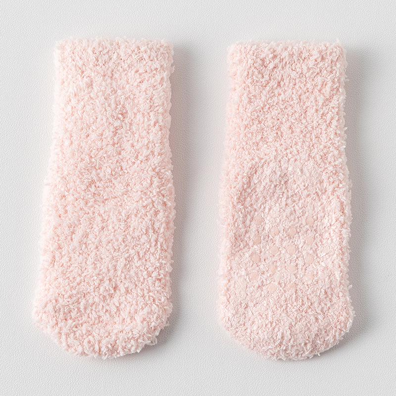 Thickened Coral Fleece Mid-Calf Socks for Newborns (0-12 Months) - Warm & Cozy for Spring, Autumn, Winter