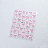 3D Embossed Bowknot Flower Nail Art Sticker Self-Adhesive Slider Nail Art  for Women Girls
