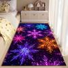 Colorful Snowflake Pattern Carpet suitable as a non-slip mat for the living room or bedroom sofa