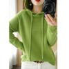 Женский свитер с капюшоном, тонкий модный однотонный трикотаж, топы, повседневный свитер больших размеров, пуловер