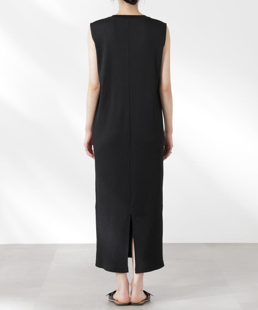 Платье женское Nano Universe с вырезом хенли из сухого махрового полотна, размер S, (010), Черный, 669-5119325