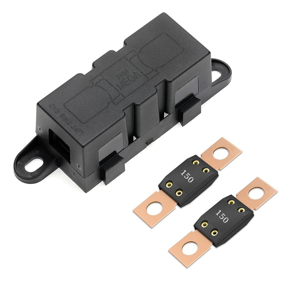 2PCS MEGA Auto Fuse Holder ANM Bolt-on Blade Fuse Flat Type ANL Fuse 30A 50A 60A 70A 80A 100A 125A 175A 200A 225A 250A 300A Fuse Holders1