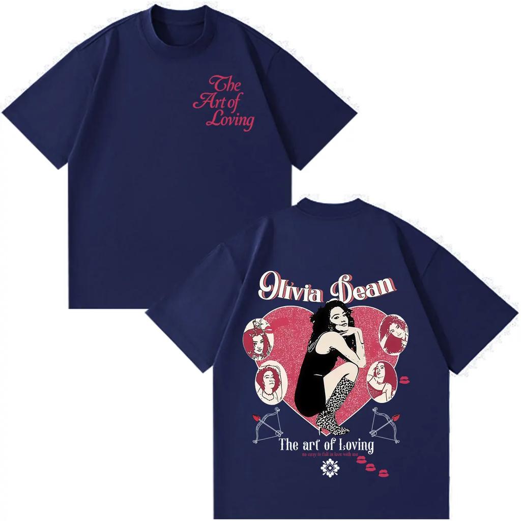 The Art of Loving Tour 2026 Olivia Dean Print Tshirt Unisex Women Fashion Clothing Tshirts Casual Cotton Shortsleeved Tshirts