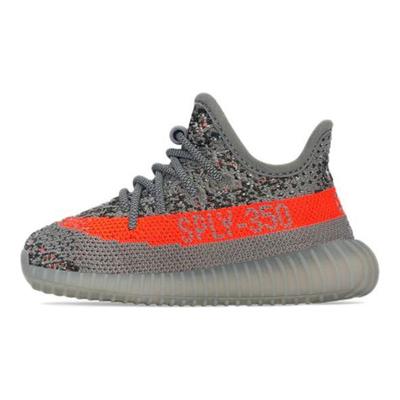 Yeezy Boost 350 V2 Infants Beluga Светоотражающие детские кроссовки Grey Steeple-Gray Solar-Red GW1231