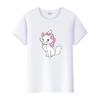 Fashion Marie Cat Cartoon Tees Summer Tops Hip Hop Short Sleeve Girl T-Shirts Plus Size Clothing Blouses Gift Unisex