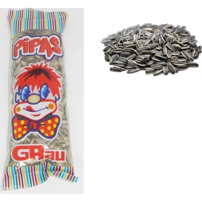 Lot of 5 Sachet of 100g Pipas Seeds Salted Grilled Sunflower Seed - 208