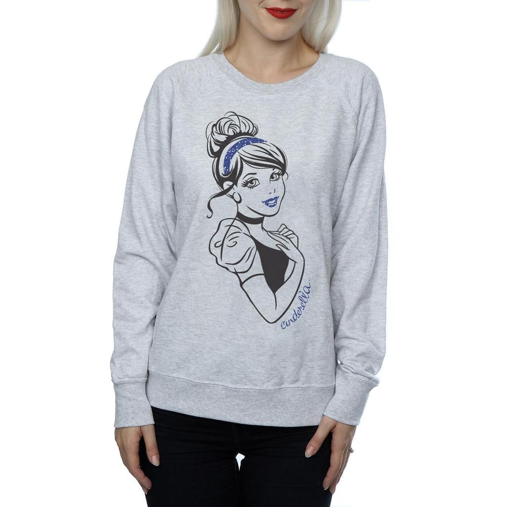 Disney Princess Womens/Ladies Cinderella Glitter Sweatshirt