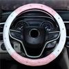 Diamond Inlaid Steering Wheel Cover for Women - Stylish Car Interior Accessory