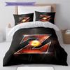 Dragon Ball Z Logo Pattern Bedding Quilt Set Quilt Cover Pillowcase Home Birthday Gift(1 * duvet cover + 2 * pillowcase, without core)