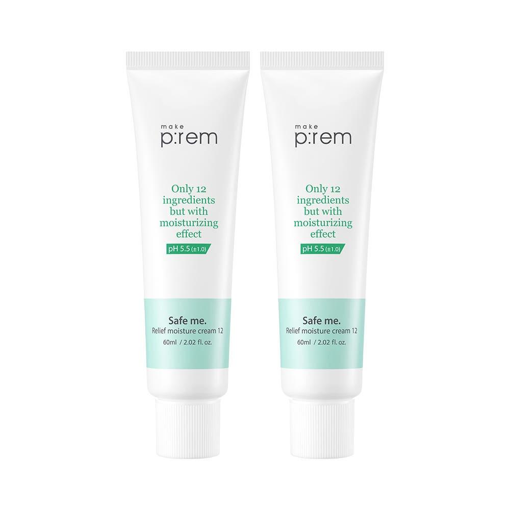 make p:rem Safe Me Relief Moisture Cream 12 Daily Face Moisturizer Hydrating Cream 60ml 2-Pack