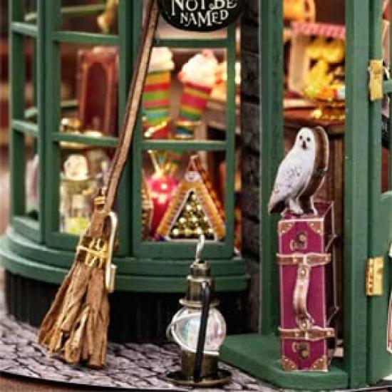 Spilay Сделай сам Деревянный Магический Миниатюрный Кукольный Домик Ручной Работы Набор Мебели Декор Украшения Новоселье Креативная Пылезащитная Крышка LED 3D Пазлы Игрушки для Влюбленных