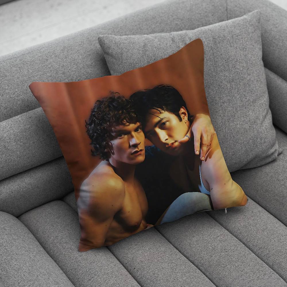Popular TV HHeated RRivalry Pillow Case Square DoubleSided Printing Short Plush Sofa Cushion Cover Bedroom Bedside Pillow