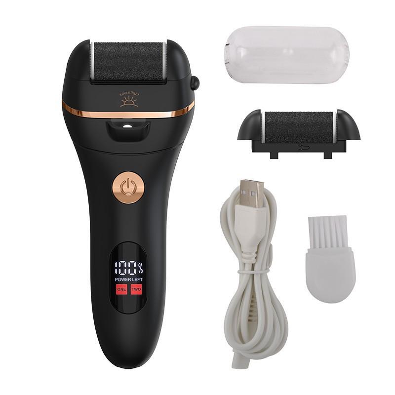 Электрическая шлифовальная машинка для ног с подсветкой для удаления омертвевшей кожи и мозолей; Инструмент для педикюра с камнем.