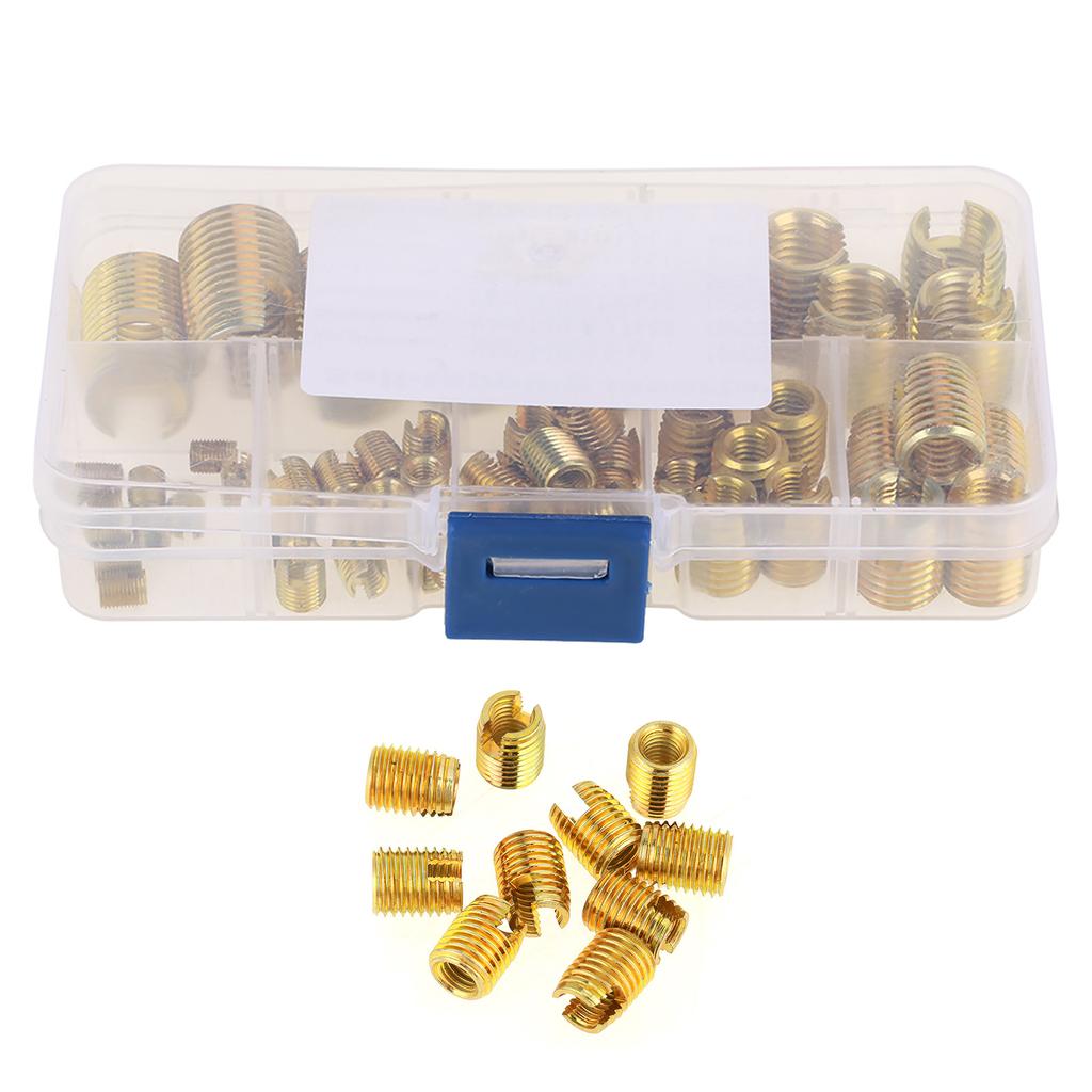 Self Tapping Insert Thread    Tool Nut Inserts with Great Strength and Stability for Metal and Plastics Processing Industry 50Pcs Brass Inserts C