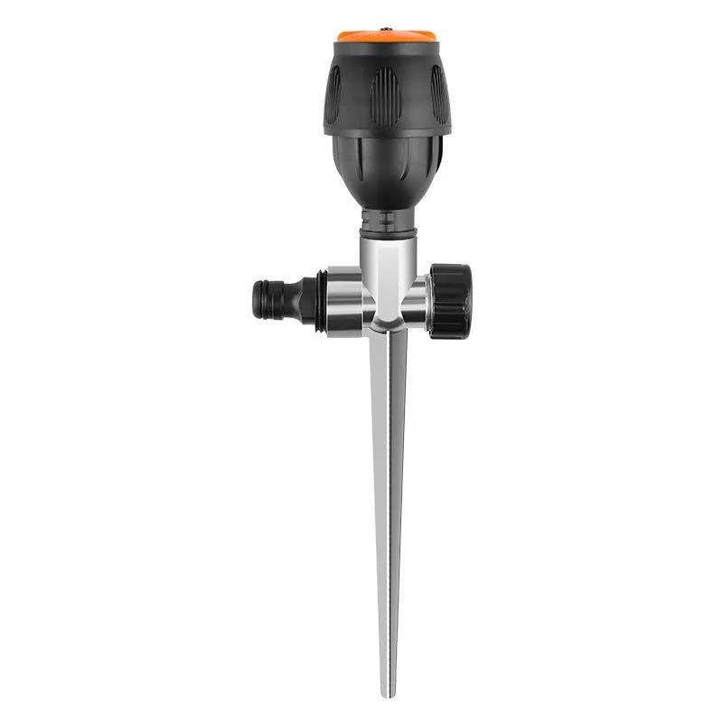 Alloy Swing Arm Ground Sprinkler 360° Automatic Rotation Garden Irrigation System Lawn Watering Sprayer for Yard Plant Irrigatio