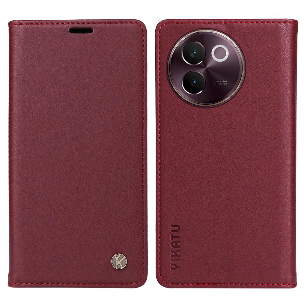 For vivo V40 Lite 5G/vivo V30e 5G Phone Cases YIKATU Magnetic Closure PU Leather Mobile Cover