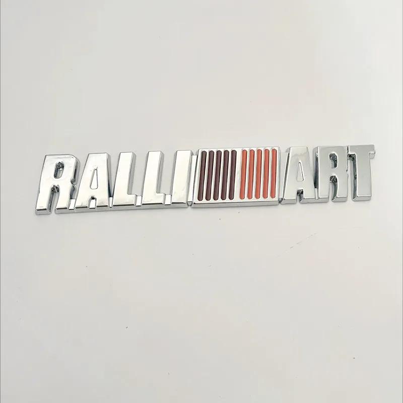 3D Metal Car Styling RalliArt Front Grille Emblem Rear Trunk Badge Sticker For Mitsubishi RalliArt Lancer Ralli Art 9 10 Asx UN1