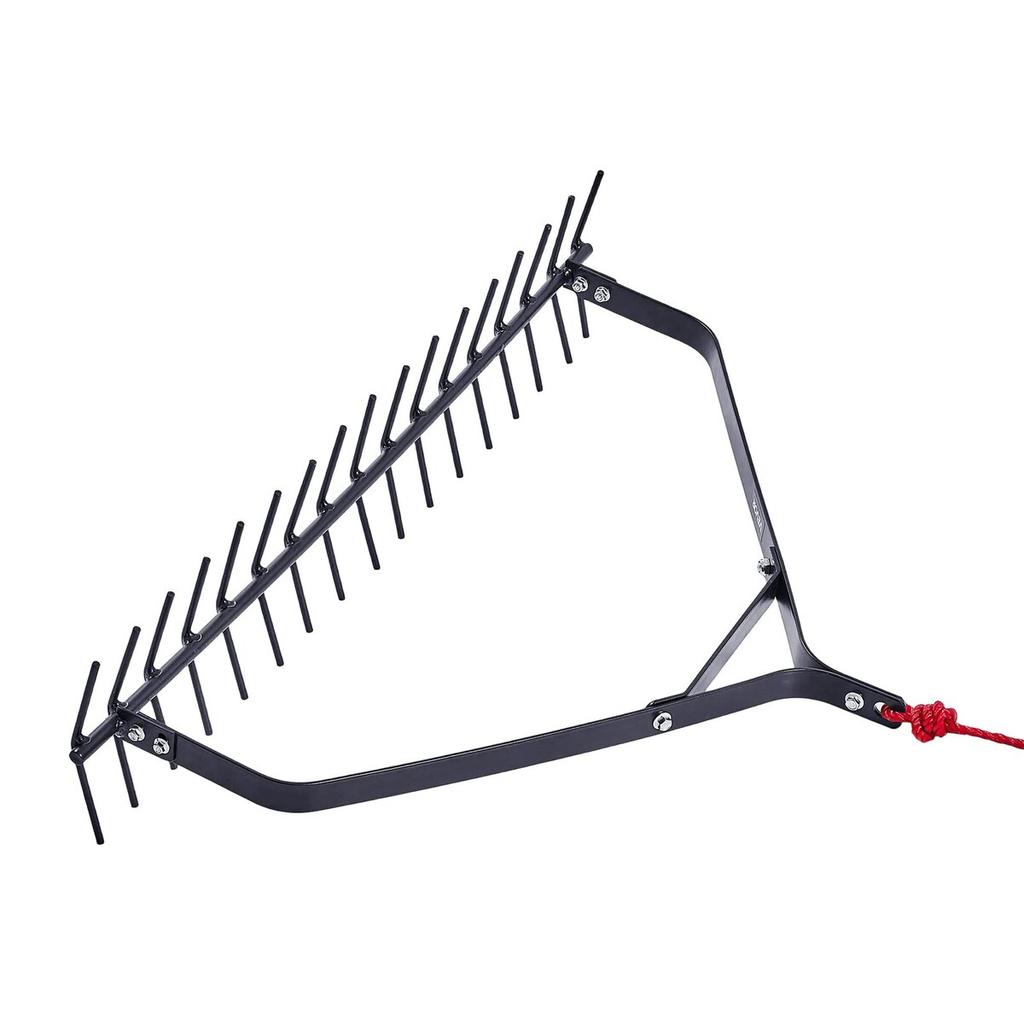 32x6.3 in Pond Aquatic Weed Rake Double-Sided Lake Weed Rake 30ft Rope