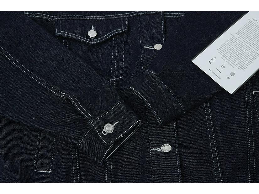 Унисекс Осенняя Ретро Джинсовая Куртка с эффектом stonewash, с потертостями и отложным воротником