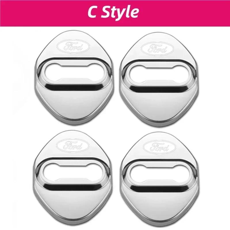 snpwz4 4Pcs Car Door Lock Logo Cover Decals for Ford Fiesta Focus Kuga Explorer Mondeo S-MAX Edge Taurus Territory Escort Escape