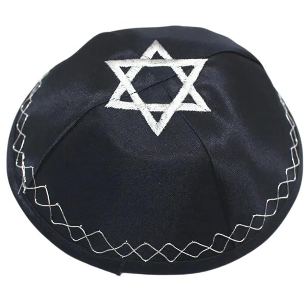 Elegant Kippah Cap for Adult Jewish Hat Embroidery Star Kippa Cap Comfortable Yarmulke Hat Judaism Kippa Hat Accessory