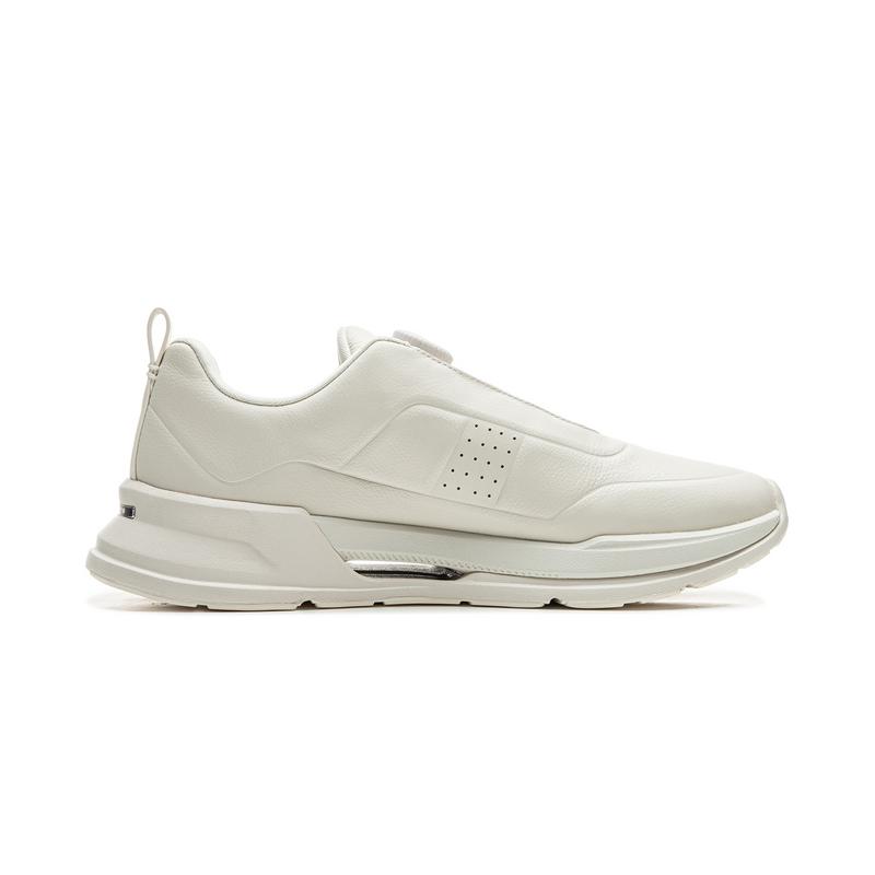 Li-Ning 1990 Серия Commuter Модные Удобные Износостойкие Амортизирующие Низкие Повседневные Кроссовки для Бега Мужские кроссовки Бежевый ALLU013-1