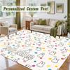 Crystal Velvet Square Rug Custom NameMiffy Pattern Non Slip Home Floor Decor Rug