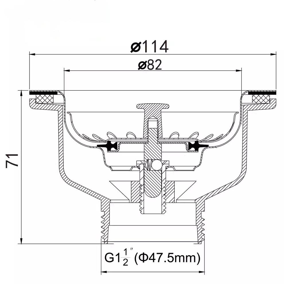 Kitchen Sink Drain 304 Stainless Steel Gold Finished High Quality Fashion Pop-up Antique Antibrass Finished
