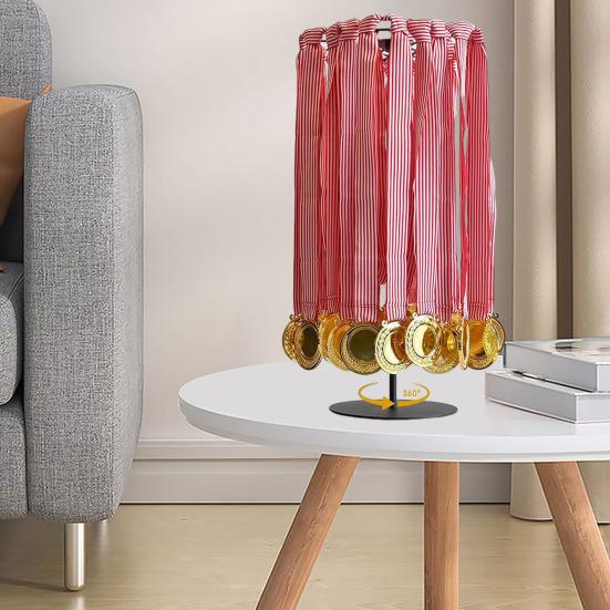 Настольная стойка для хранения медалей, устойчивая к коррозии, вращающаяся на 360 градусов