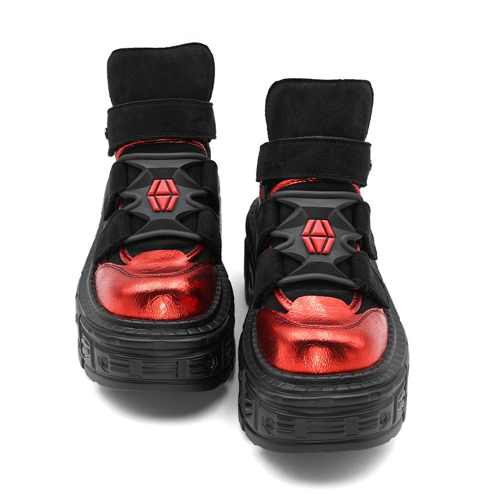 Summer Punk Platform Boots Chunky Tank Sole Women Shoes Unisex High Top Goth Boots