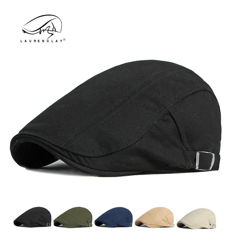Men's Forward Hat Four Seasons Simple Light Board Cotton Cap Women's British Retro Casual Painter Hat