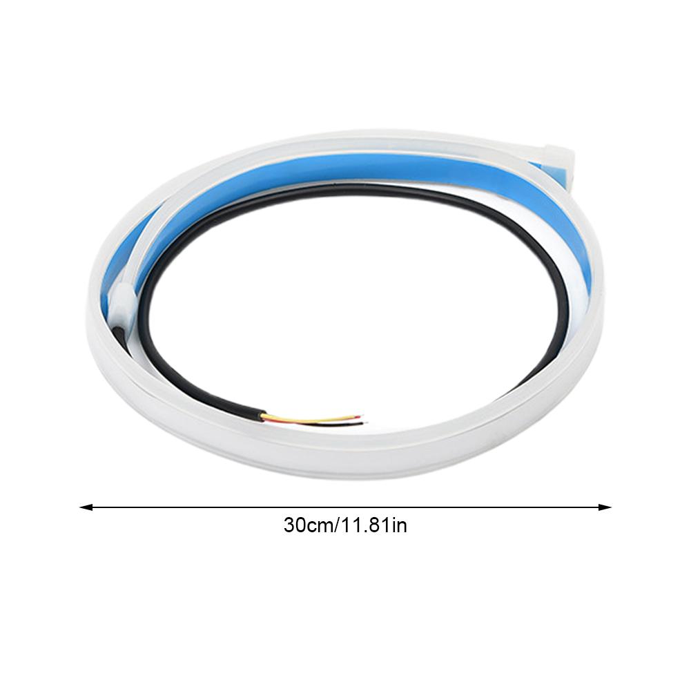 30см Светодиодная лента для капота автомобиля, дневные ходовые огни, гибкая, светодиодная, автомобильные декоративные атмосферные лампы, DRL 12В