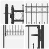 Zauntor HORST 100 x 75 cm Metal Black Lockable