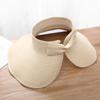 Summer Straw Hat For Women Foldable Wide Large Brim Bowknot Visors Hat Travel Sun Hat Chapeau Femme Beach UV Protection Caps