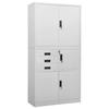 VidaXL Office Cabinet Filing Cabinet Storage Unit File Storage Cupboard Light Grey 336414