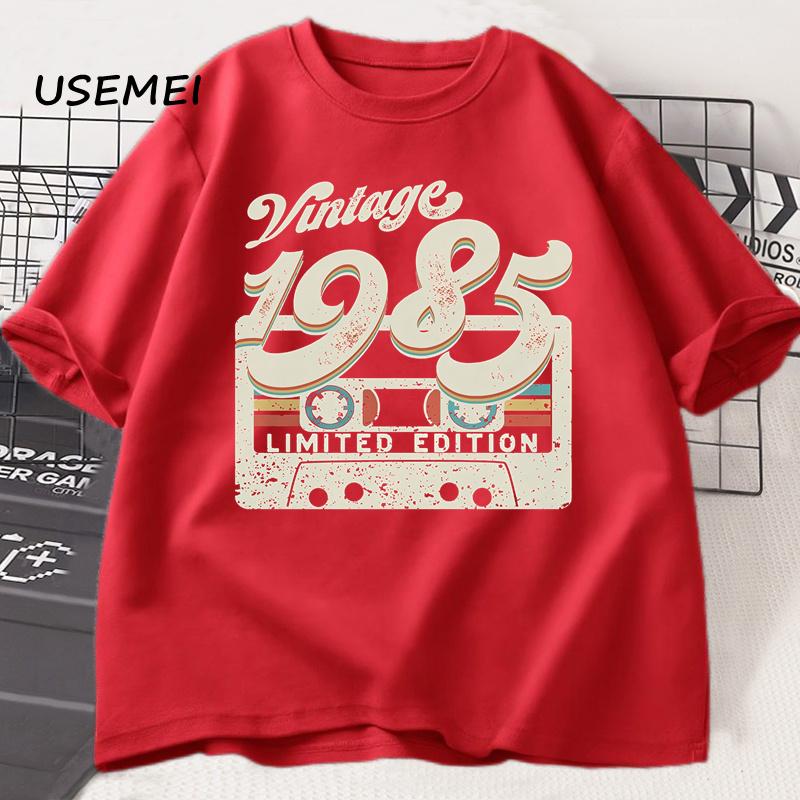 40th Birthday T-Shirt Vintage 1985 Limited Edition T Shirt for Men Women Coton Casual O Neck Tees Man Clothes Oversized Unisex