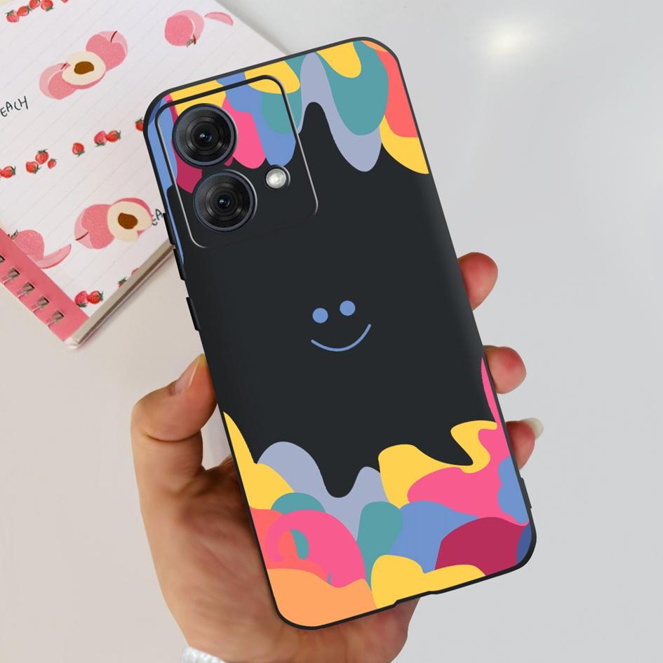 For Motorola Moto G84 5G Case 2023 New Stylish Butterfly Cat Slim Black Silicone Soft TPU Phone Cover For Moto G84 5G G 84 Coque