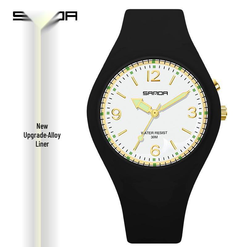 Sanda Макаронный цвет Флуоресцентные Водонепроницаемые Спортивные Часы для Мужчин и Женщин