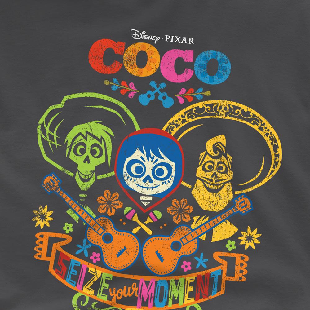 Coco Девочки Футболка с Мигелем-скелетом Хизер