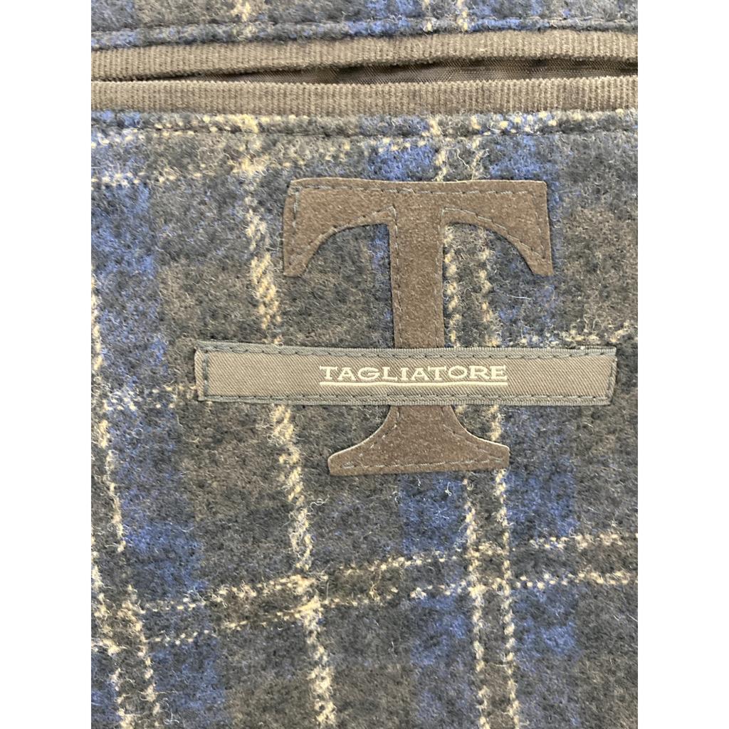 TAGLIATORE Коричневый в клетку из шерсти муджелло Пиджак 2B Пиджак 42 КоричневыйБ/у