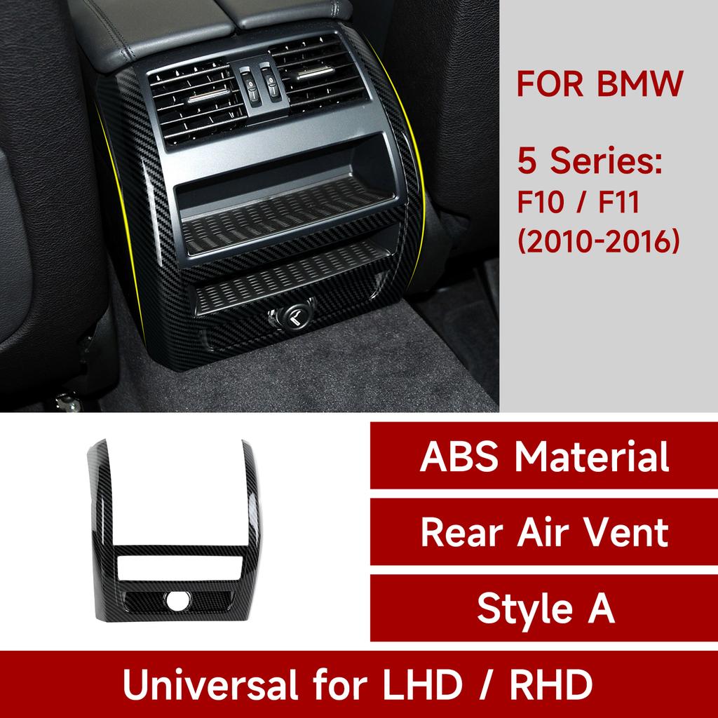 For BMW 5 series F10 F11 (2010-2016) Trim Accessories. Car Center Console Dashboard Gear Shift Panel. Carbon Fiber ABS Sticker.