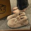 2024 Luxury Fluffy Fur Loafers Women Winter Warm Plush Furry Flat Shoes Designer Peals Indoor Home Footwear Cozy Moccasin Flats