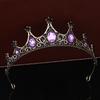 Baroque Bride Wedding Crown Tiara Wedding Dress Accessories Exquisite Alloy Rhinestone Crown Hair Accessories
