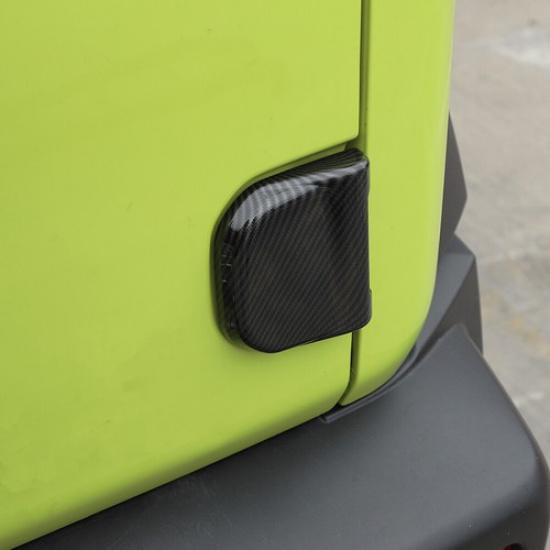 Carbon Fiber Rear Door Tailgate Hinge Cover Trim Decor For Suzuki Jimny +