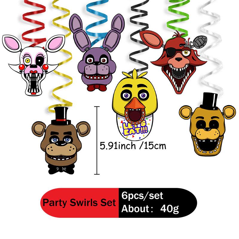 Декор для дня рождения Five Night At Freddys FNAF Тарелка Стаканчик Трубочка Скатерть для Мероприятий Одноразовая Посуда Баннер
