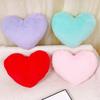 Plush Pillow Adorable Heart Shaped Cushion Soft Comfortable Fluffy Throw Pillow for Home Bedroom Decoration