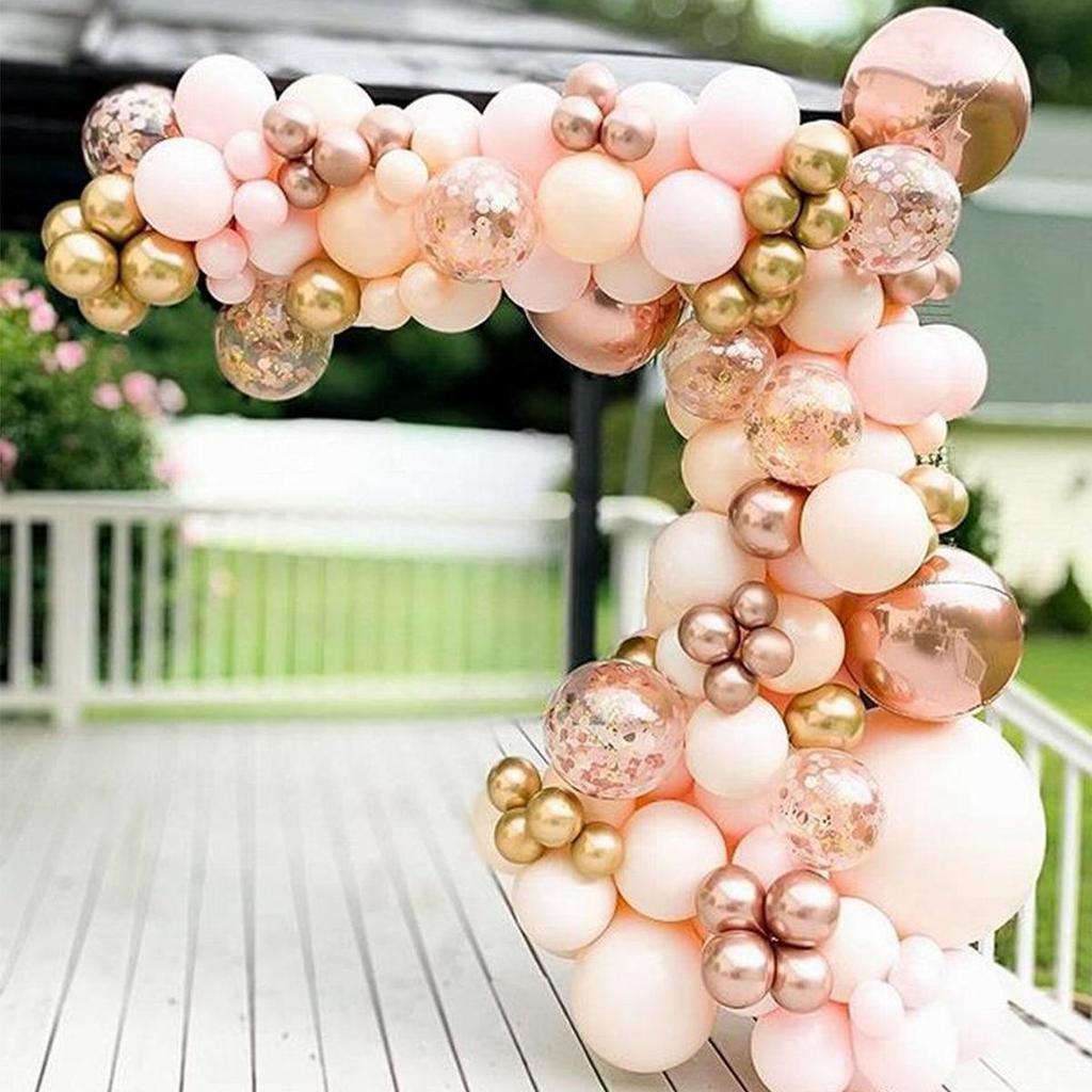 Розовый комплект арки из воздушных шаров, воздушный шар, гирлянда с бантом, воздушные шары, свадебный декор, детский душ для девочек, день рождения, взрослый, девичник, воздушный шар